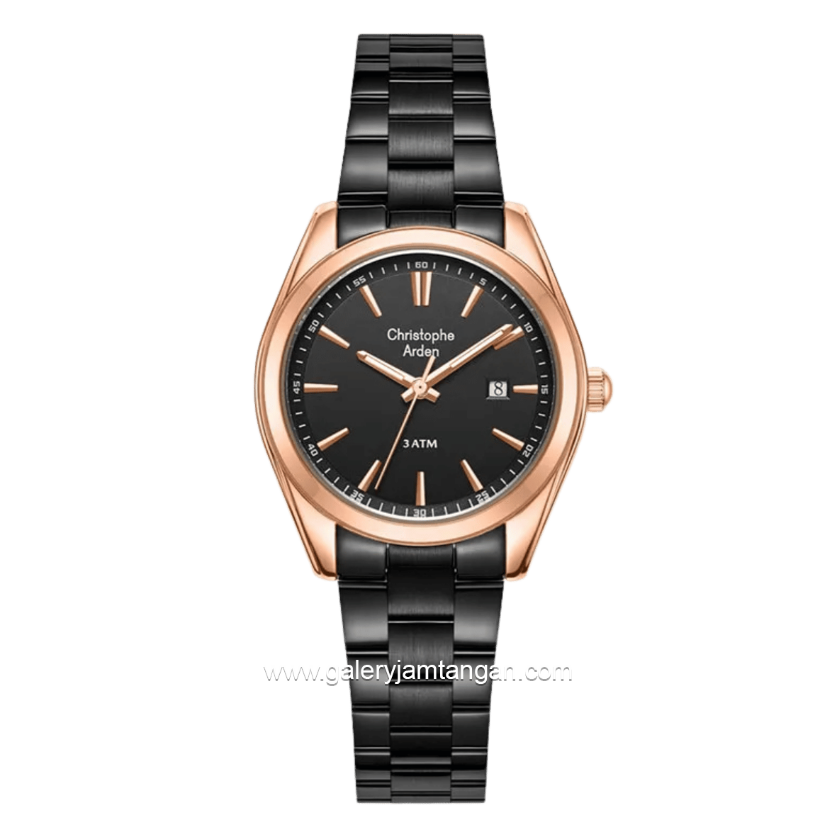 Christophe Arden CA 2001 LD BBRBA Black Rosegold Dial Black Stainless Steel