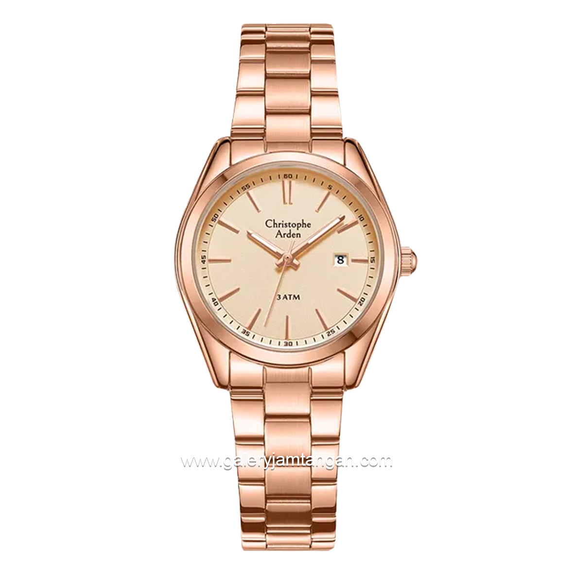 Christophe Arden CA 2001 LD Full Rosegold Dial White Stainless Steel