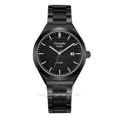 Christophe Arden CA 2002 MD Black Hour Marker White Stainless Steel
