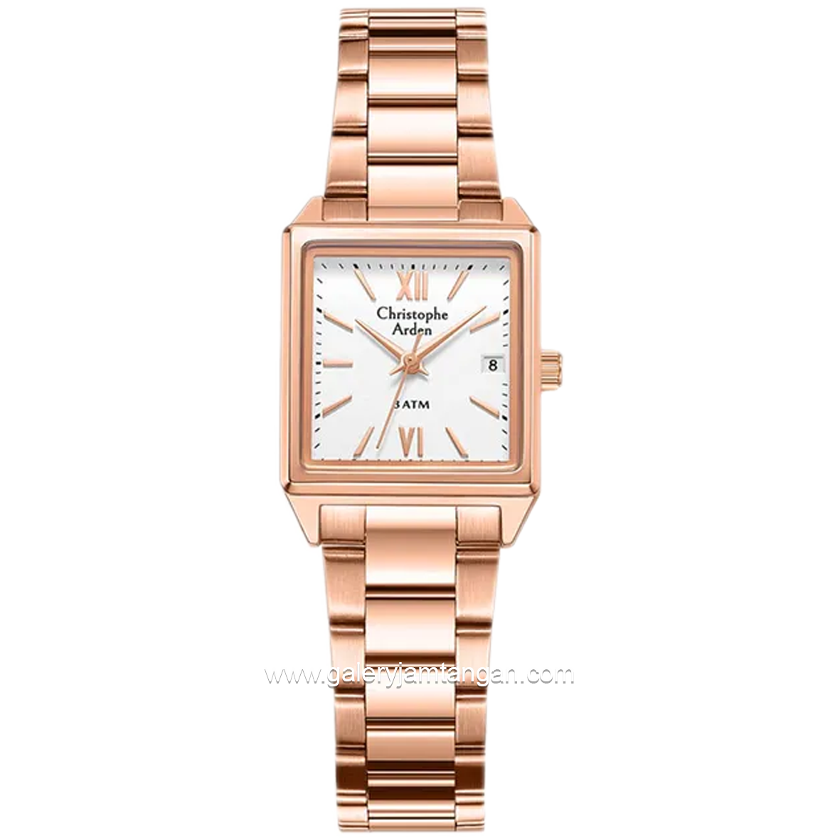 Christophe Arden CA 2003 LD Rose Gold Dial White Stainless Steel