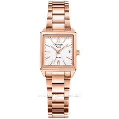 Christophe Arden CA 2003 LD Rose Gold Dial White Stainless Steel