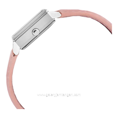 Christophe Arden CA 2003 LD Pink Silver Dial White Leather Strap