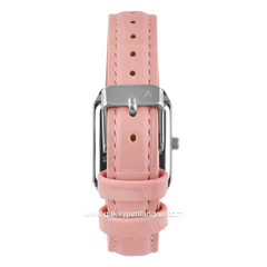 Christophe Arden CA 2003 LD Pink Silver Dial White Leather Strap
