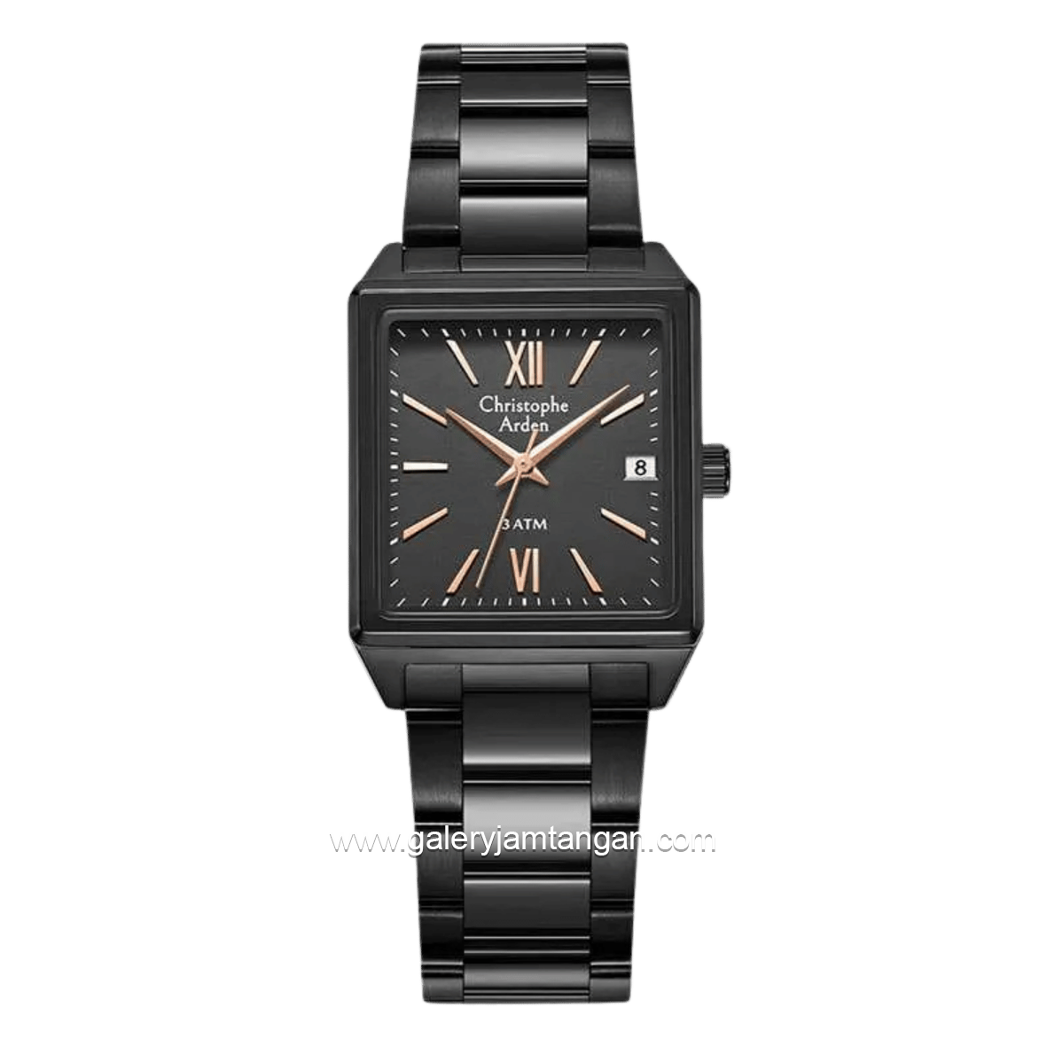 Christophe Arden CA 2003 MD BIPBARG Black Jarum Rosegold Stainless Steel