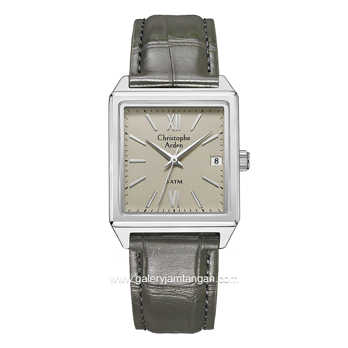 Christophe Arden CA 2003 MD Grey Silver Leather Strap