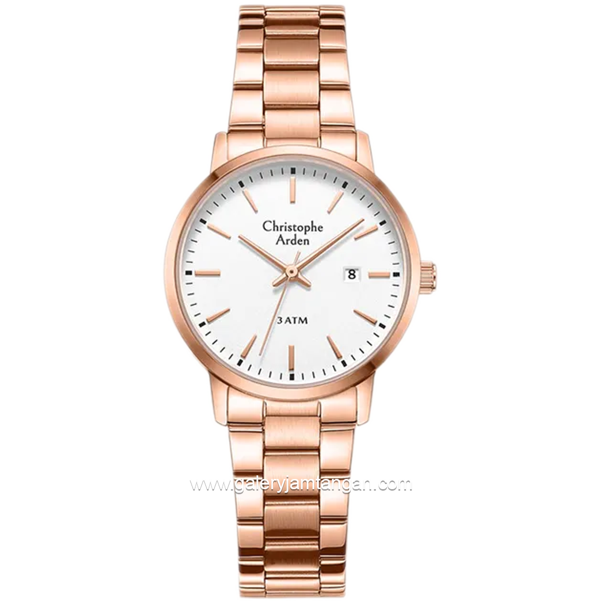 Christophe Arden CA 2004 LD Rosegold Dial White Stainless Steel