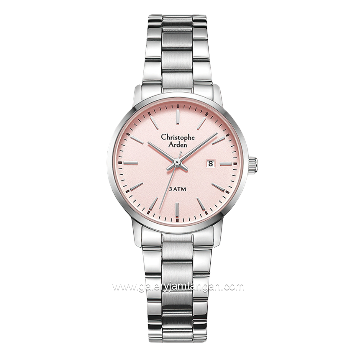 Christophe Arden CA 2004 LD Silver Dial Pink Stainless Steel