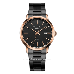 Christophe Arden CA 2004 MD BBRBA Black Rosegold Stainless Steel Strap
