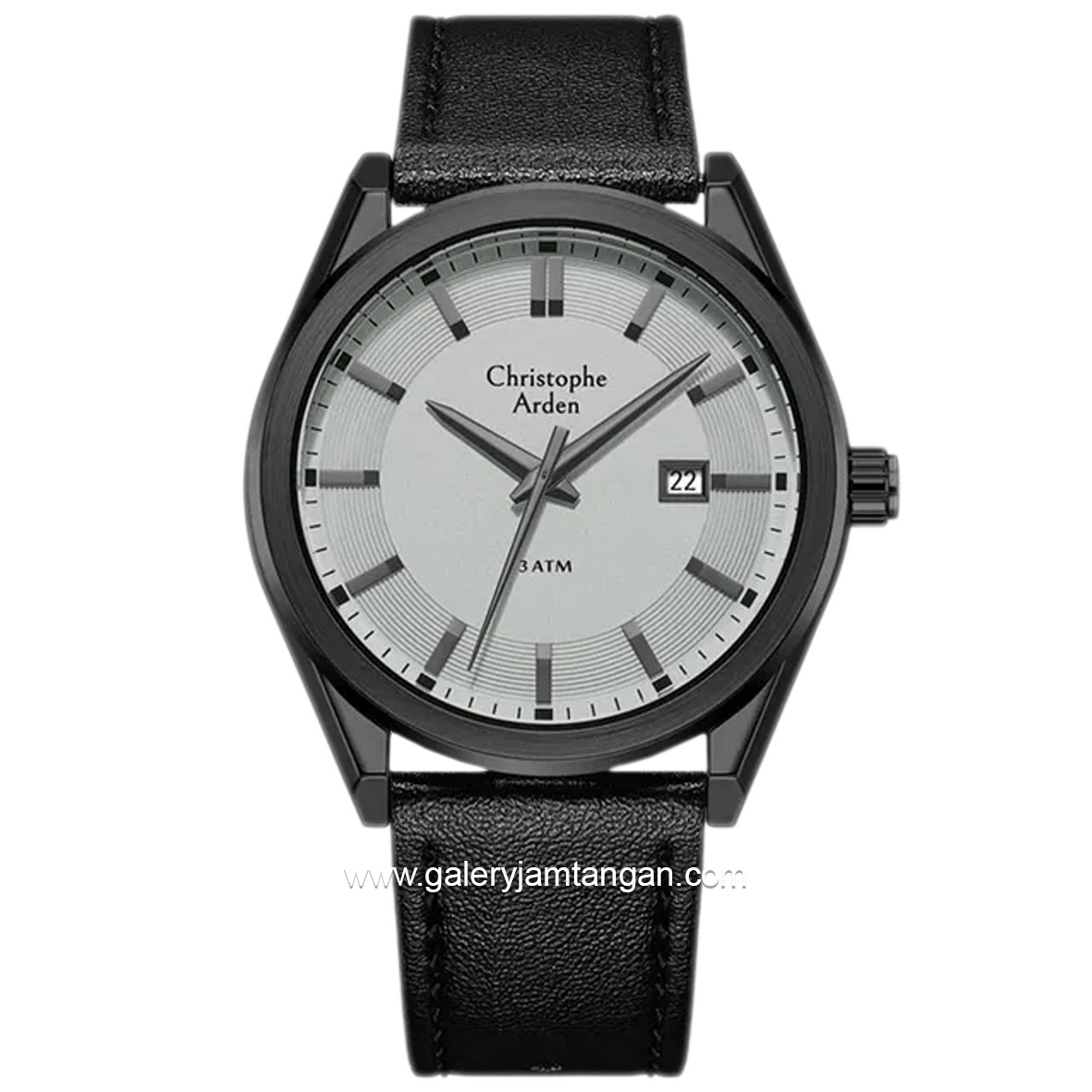 Christophe Arden CA 2005 MD Black Dial Gray Leather Strap