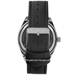 Christophe Arden CA 2005 MD Black Silver Dial Black Leather Strap