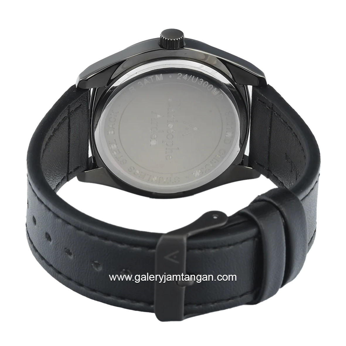 Christophe Arden CA 3001 MD Black Dial Grey Leather Strap
