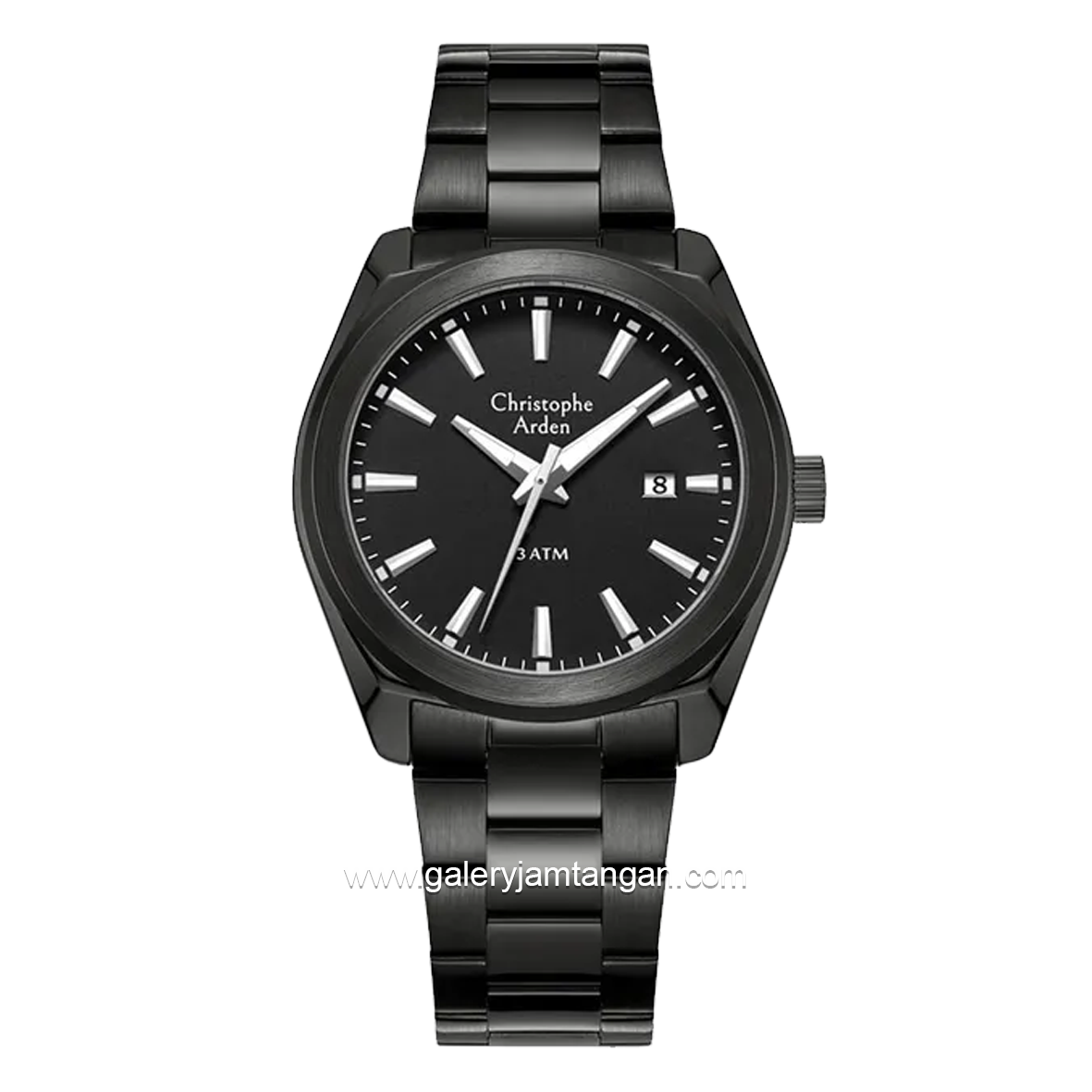 Christophe Arden CA 3001 MD Black Hour Marker White Stainless Steel