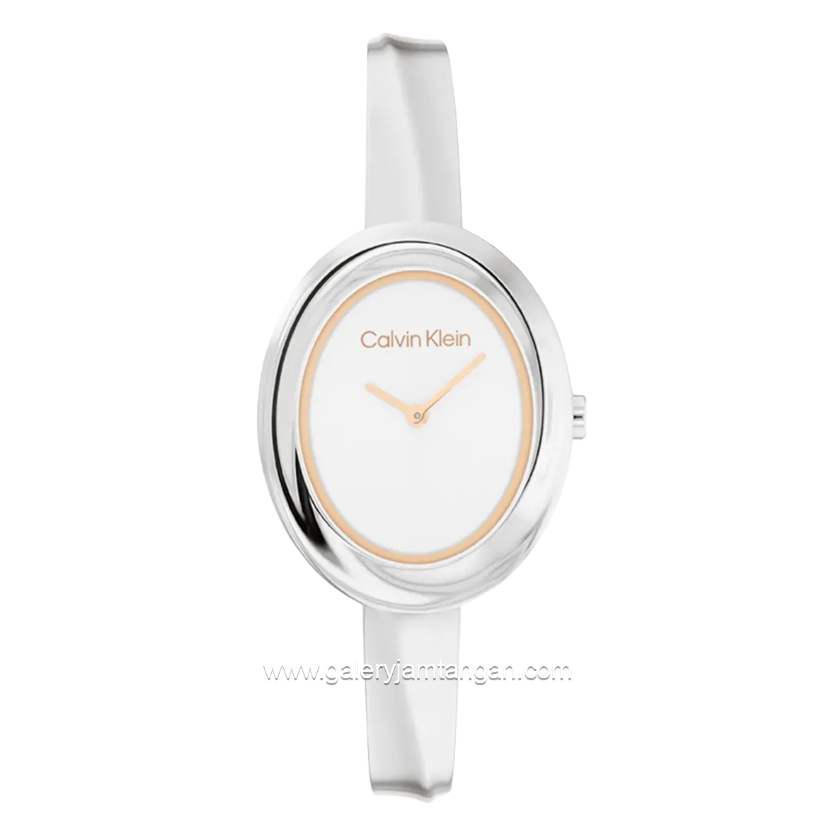 CALVIN KLEIN 25100055 Silver Dial White Stainless Steel