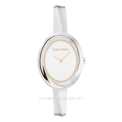 CALVIN KLEIN 25100055 Silver Dial White Stainless Steel