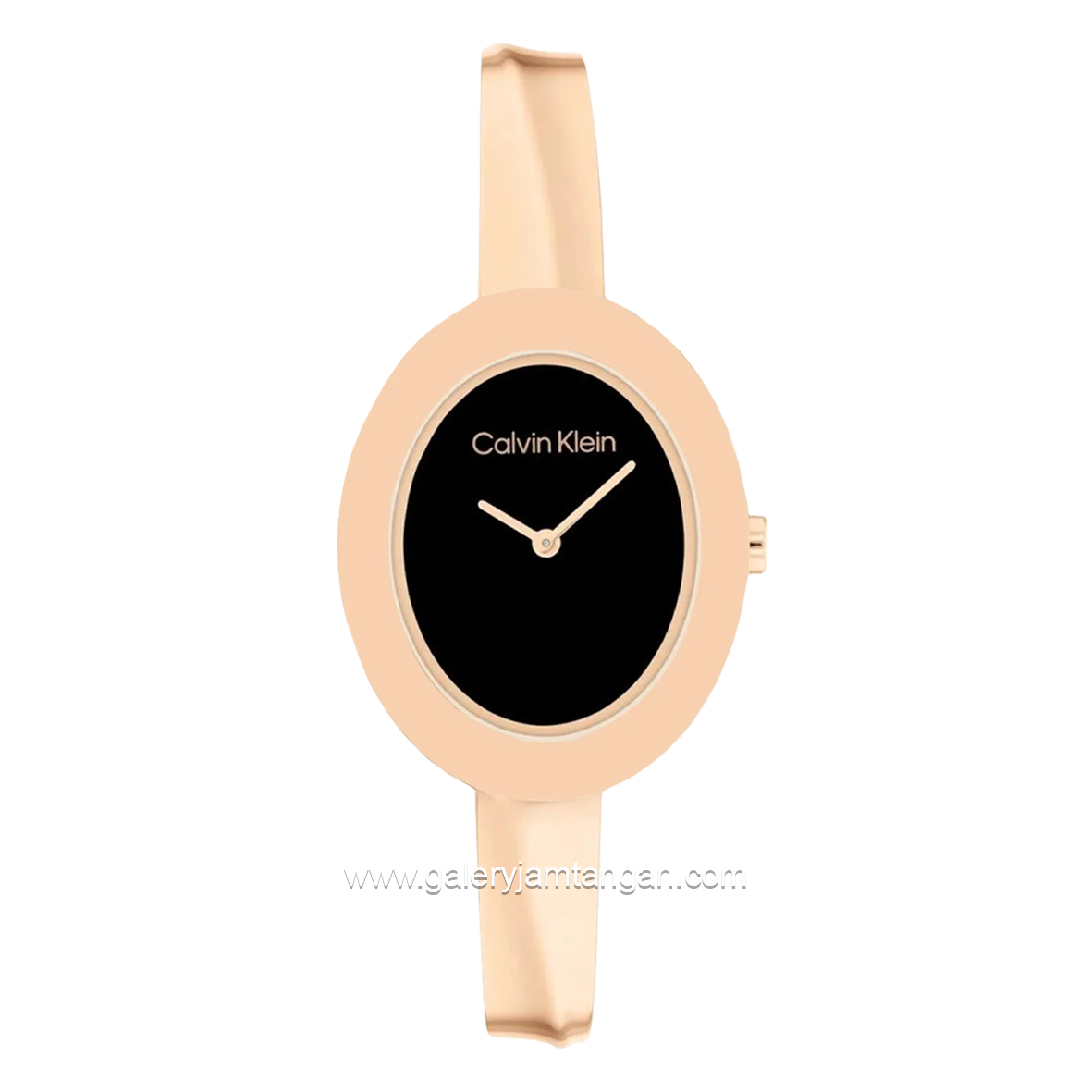 CALVIN KLEIN 25100057 Rosegold Dial Black Stainless Steel