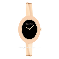 CALVIN KLEIN 25100057 Rosegold Dial Black Stainless Steel