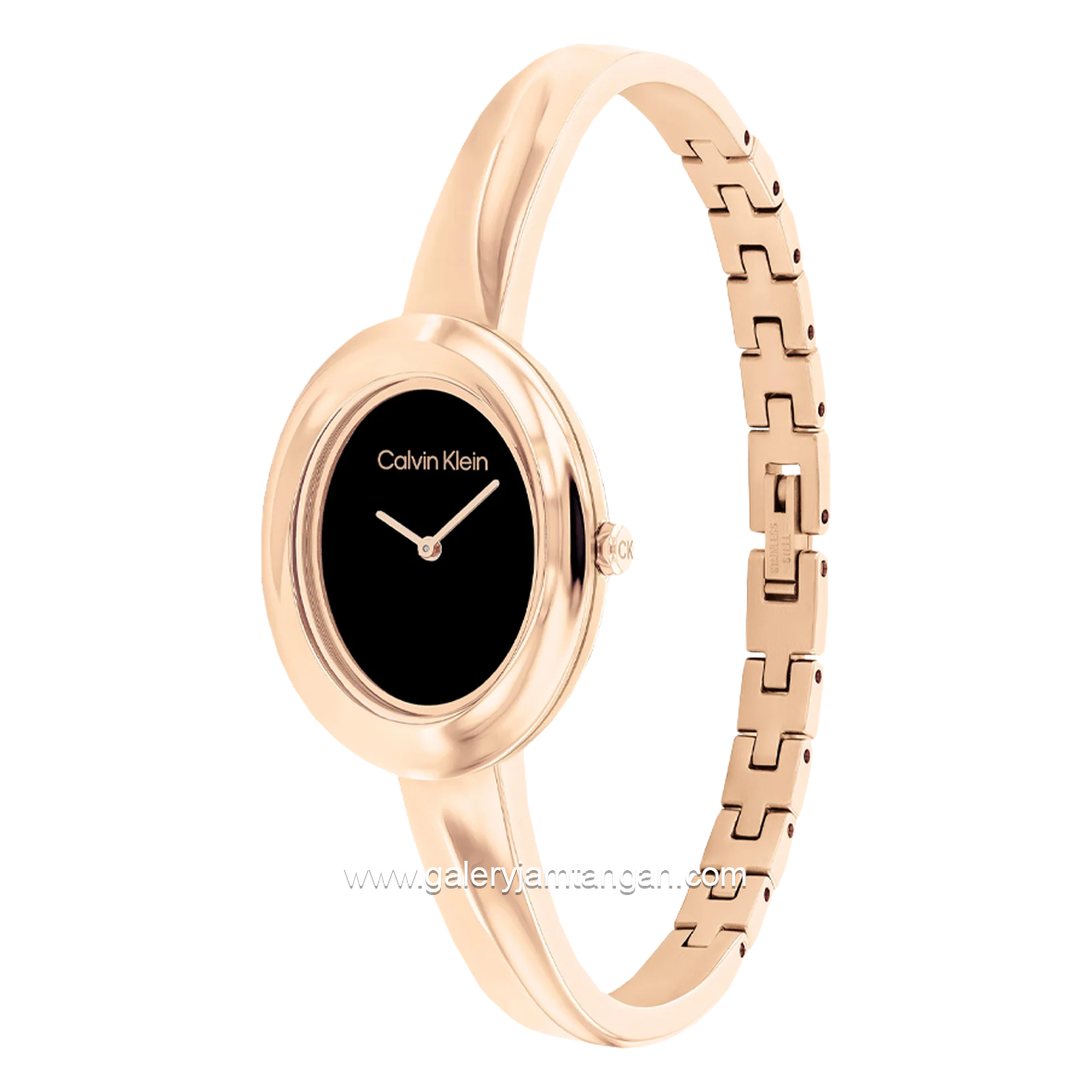 CALVIN KLEIN 25100057 Rosegold Dial Black Stainless Steel