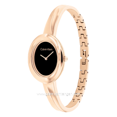 CALVIN KLEIN 25100057 Rosegold Dial Black Stainless Steel