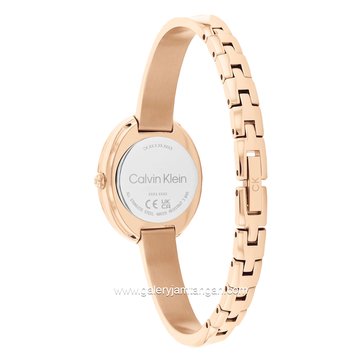 CALVIN KLEIN 25100057 Rosegold Dial Black Stainless Steel