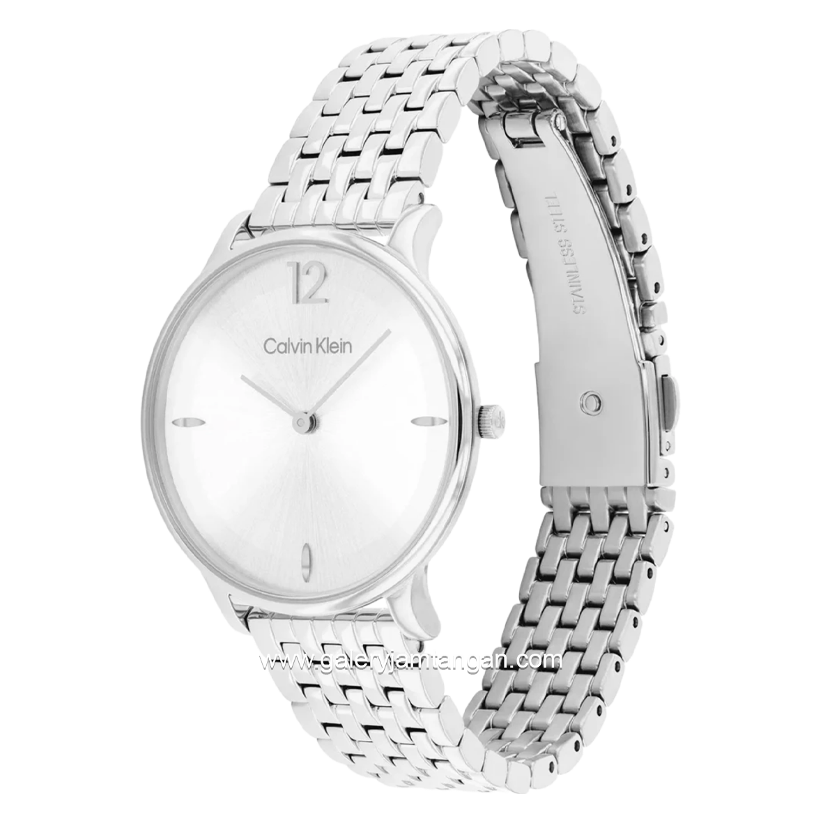 CALVIN KLEIN 25100169 LUXE Dial White Silver Stainless Steel Strap
