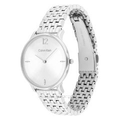 CALVIN KLEIN 25100169 LUXE Dial White Silver Stainless Steel Strap