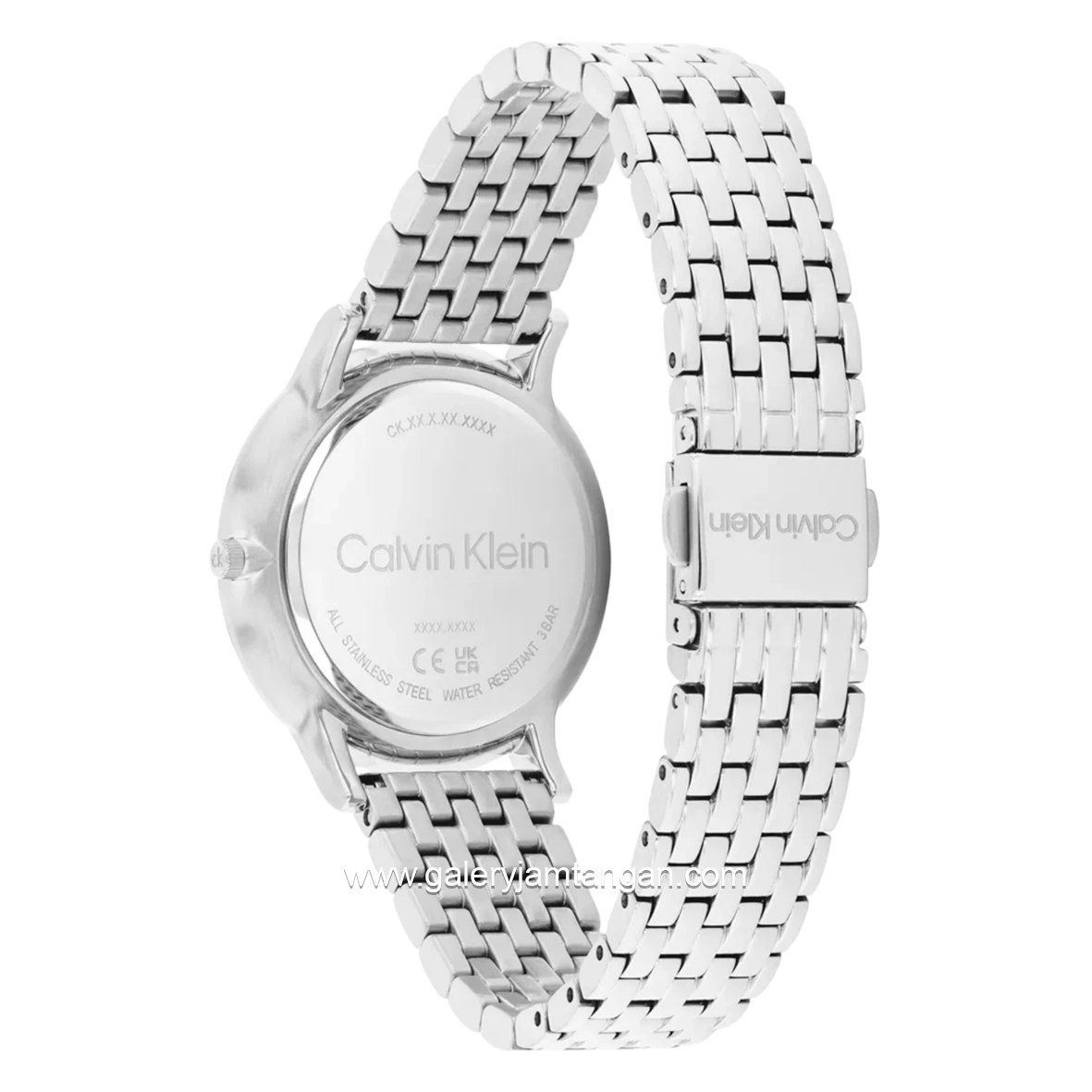 CALVIN KLEIN 25100169 LUXE Dial White Silver Stainless Steel Strap