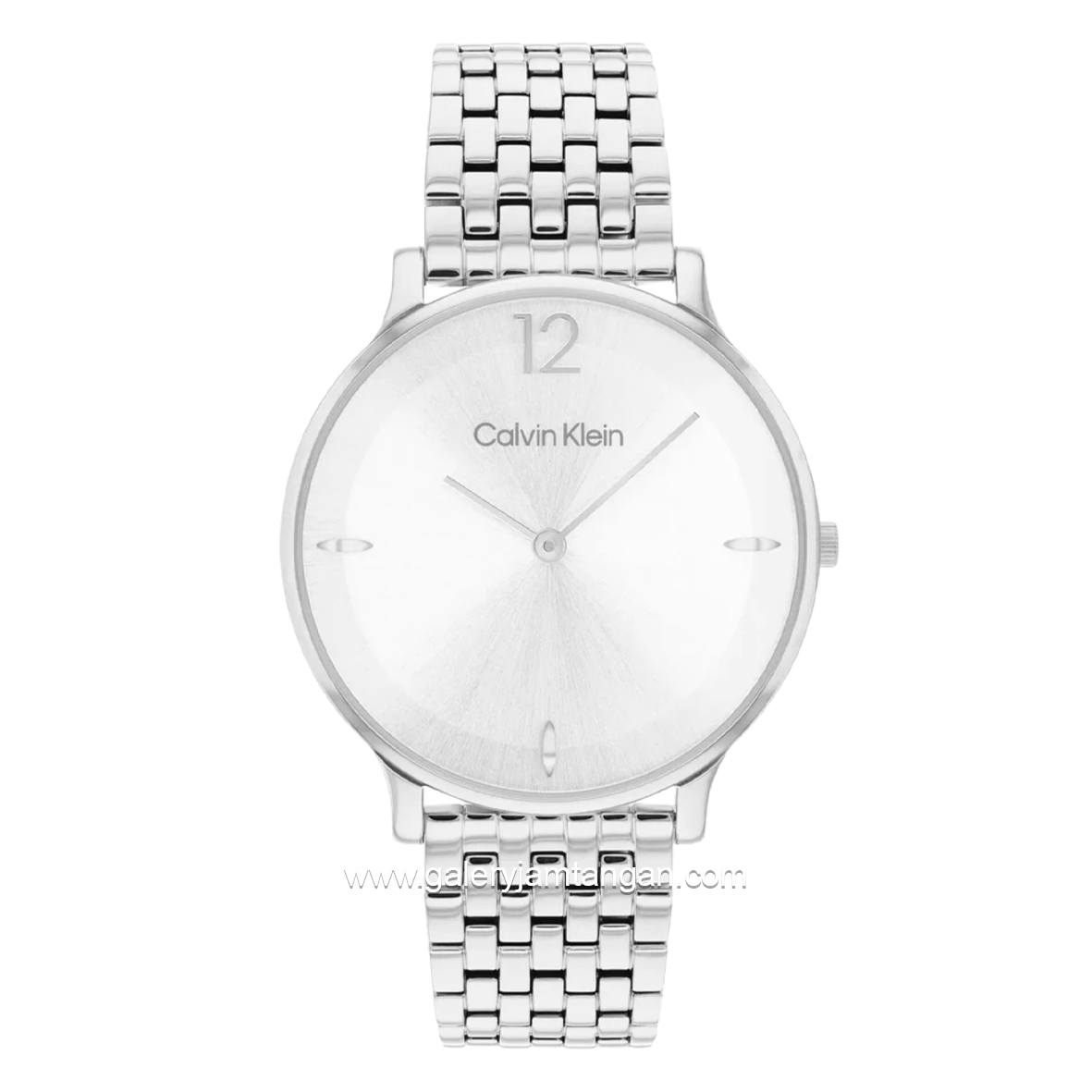 CALVIN KLEIN 25100169 LUXE Dial White Silver Stainless Steel Strap