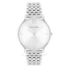 CALVIN KLEIN 25100169 LUXE Dial White Silver Stainless Steel Strap