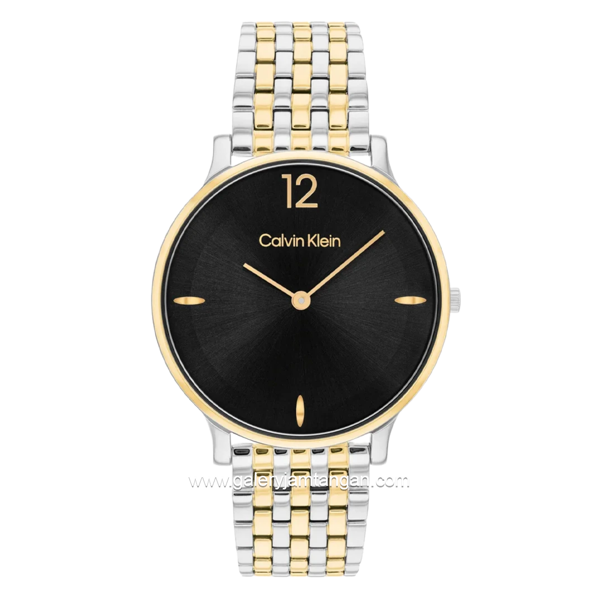 CALVIN KLEIN 25100171 LUXE Silver Gold Stainless Steel Strap