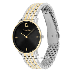 CALVIN KLEIN 25100171 LUXE Silver Gold Stainless Steel Strap