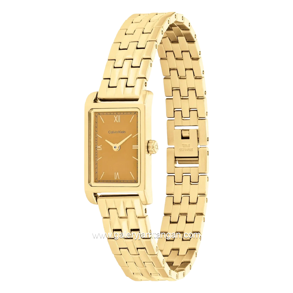 CALVIN KLEIN 25100198 LIGHT Dial Orange Gold Stainless Steel Strap