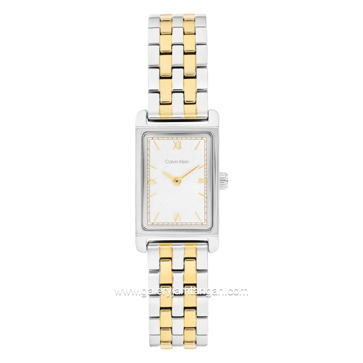 CALVIN KLEIN 25100199 LIGHT Dial White Gold Silver Stainless Steel Strap