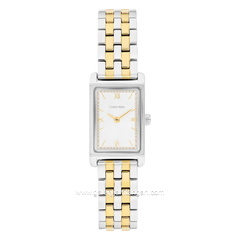 CALVIN KLEIN 25100199 LIGHT Dial White Gold Silver Stainless Steel Strap