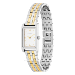 CALVIN KLEIN 25100199 LIGHT Dial White Gold Silver Stainless Steel Strap