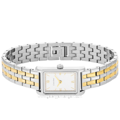 CALVIN KLEIN 25100199 LIGHT Dial White Gold Silver Stainless Steel Strap