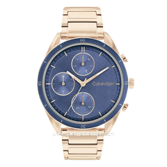 CALVIN KLEIN 25200172 Rosegold Dial Navy Stainless Steel