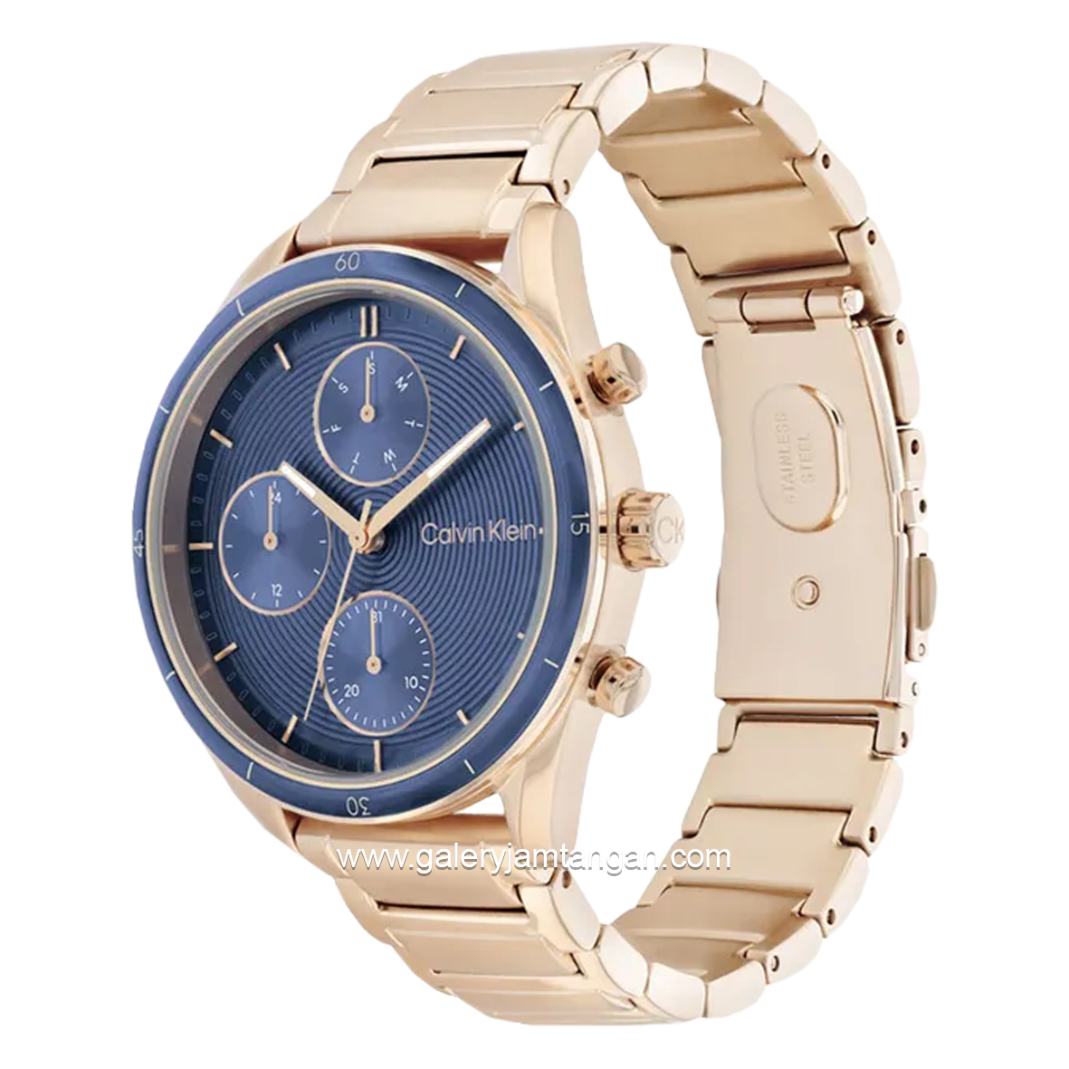CALVIN KLEIN 25200172 Rosegold Dial Navy Stainless Steel