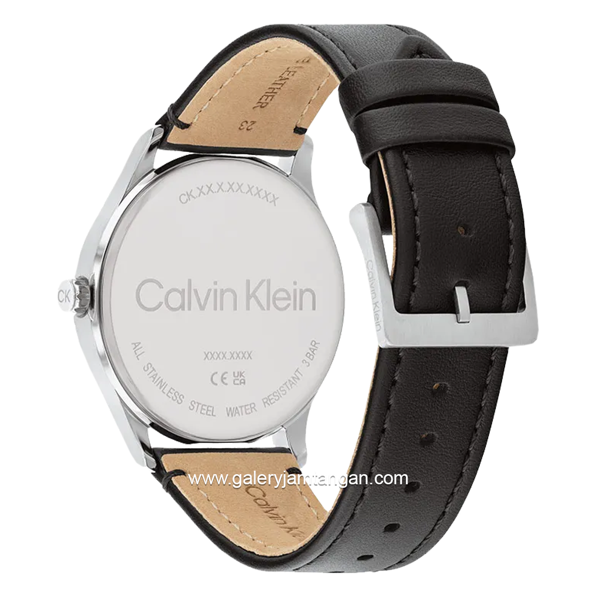 CALVIN KLEIN 25200454 Black Dial Green Leather Strap