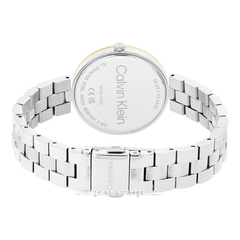 CALVIN KLEIN 25100012 Silver Gold Dial Black Stainless Steel