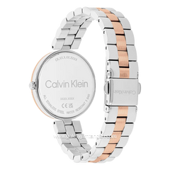 CALVIN KLEIN 25100040 Silver Rosegold Dial White Stainless Steel