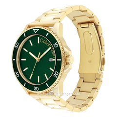 CALVIN KLEIN 25200383 Gold Dial Green Stainless Steel