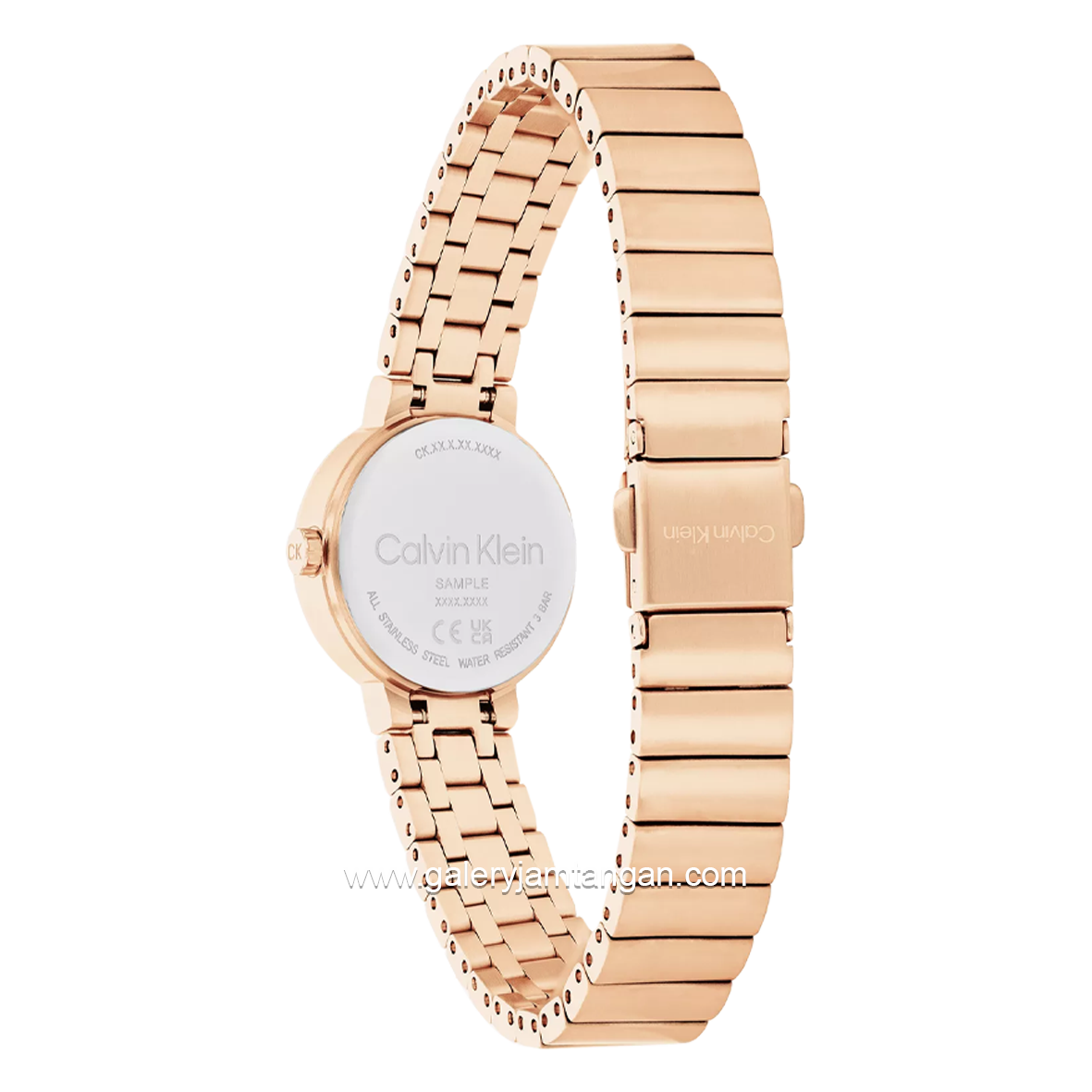 CALVIN KLEIN 25200417 Laddies Rosegold Dial Black Stainless Steel