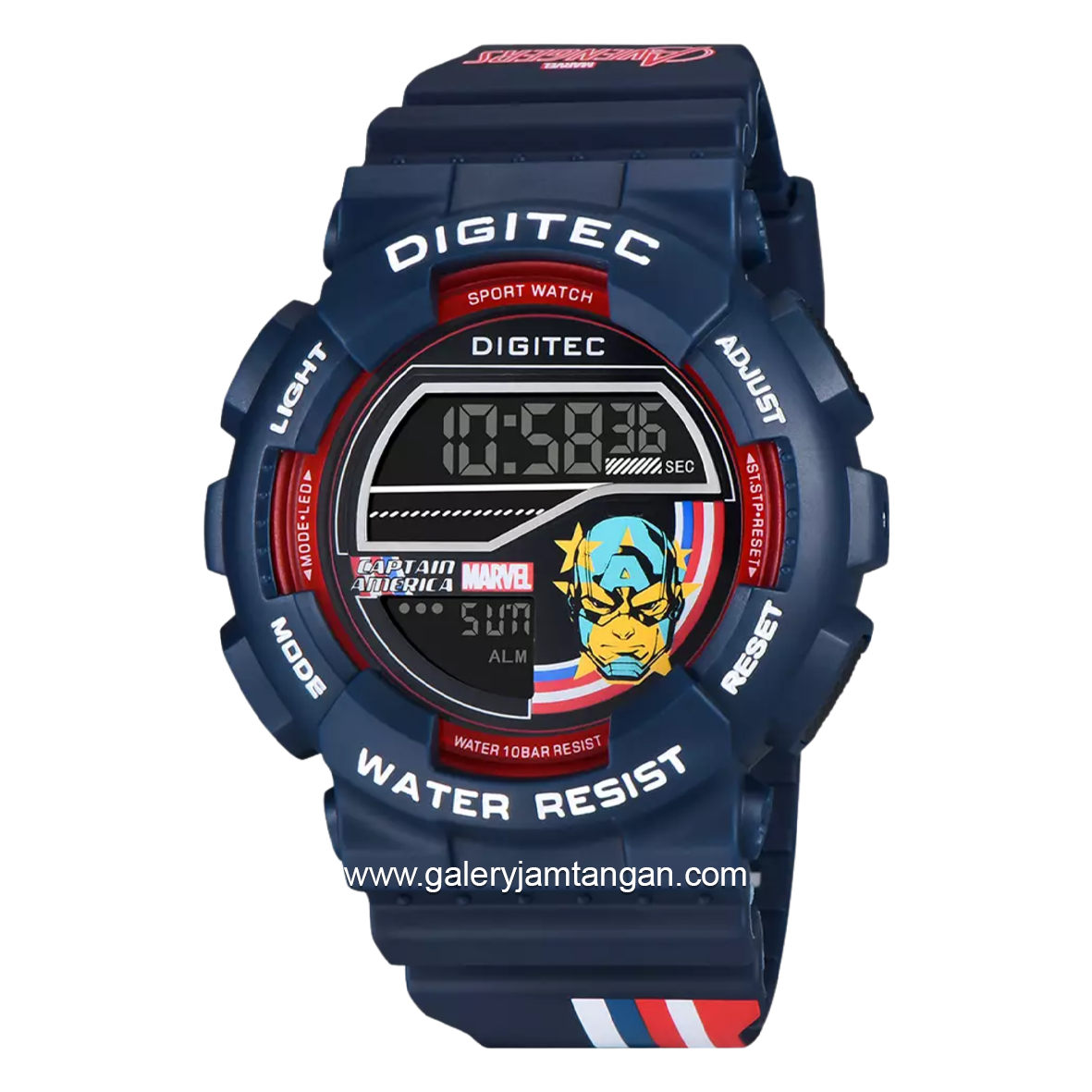 DIGITEC DG-5210T-MV BL-4B MARVEL Digital Navy Rubber Strap