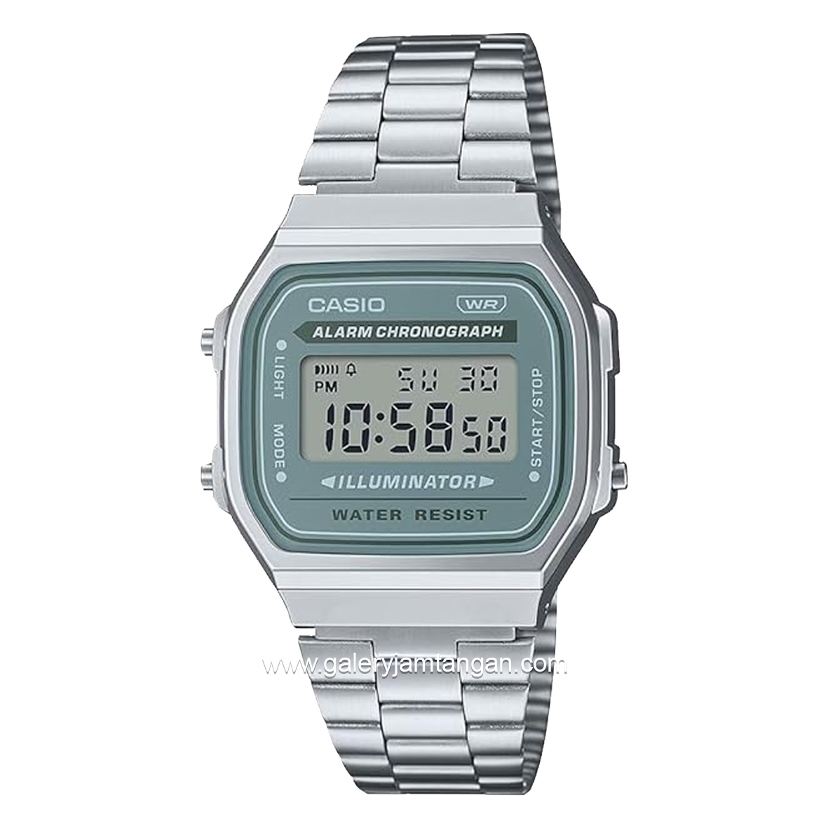 CASIO A168WA-3AYDF Digital Silver Stainless Steel