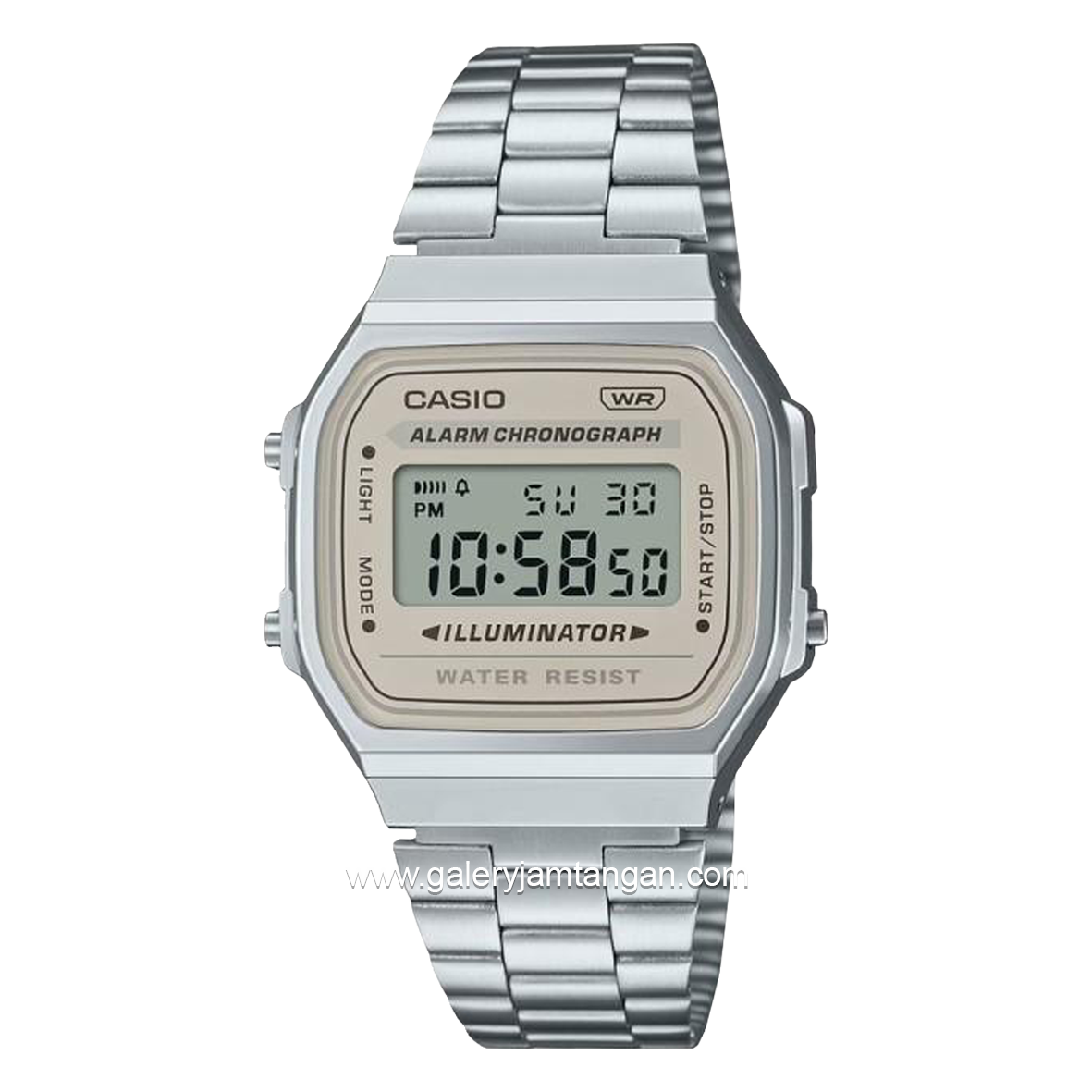 CASIO A168WA-8AYDF Digital Silver Stainless Steel