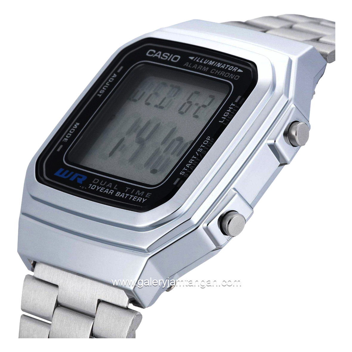 CASIO A178WA-1ADF Digital Stainless Steel