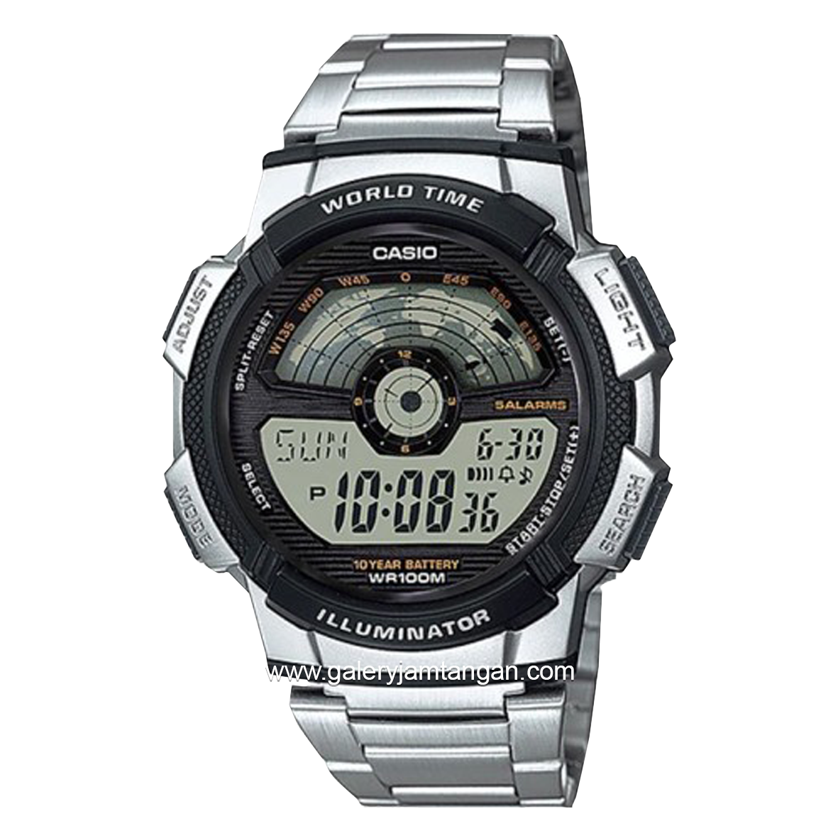 CASIO General AE-1100WD-1AVDF Silver Black Digital Stainless Steel