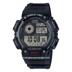 CASIO AE-1400WH-1AVDF Digital Black Rubber Strap