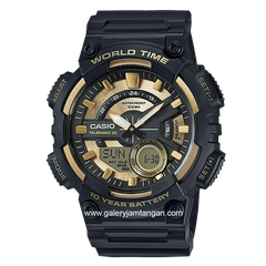 CASIO General AEQ-110BW-9AVDF Black Analog Digital Rubber Strap