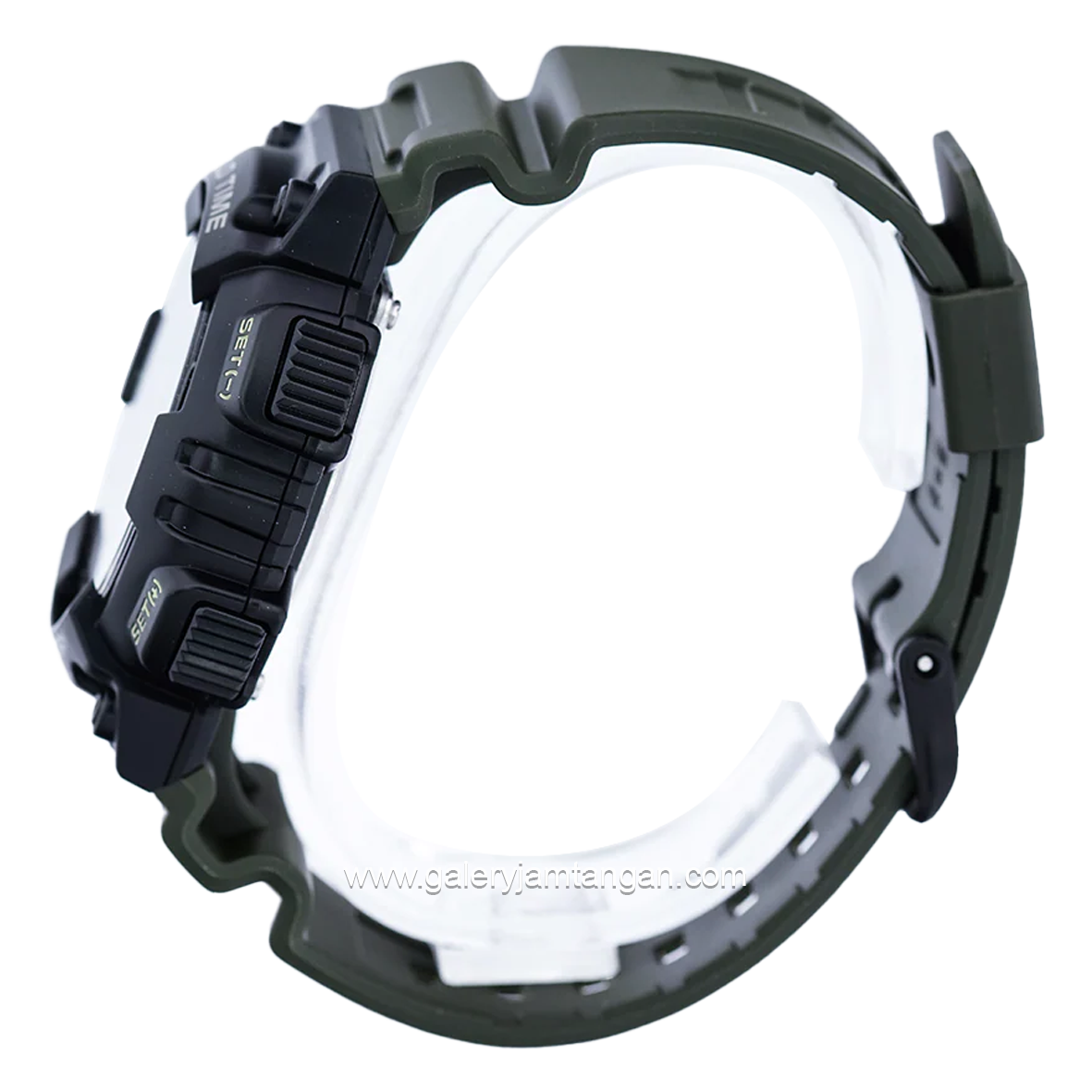 CASIO AEQ-110W-3AVDF Digital Analog Green Black Resin Strap